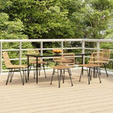 7 Piece Garden Dining Set Poly Rattan 3157878