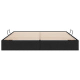 Storage Bed with Headboard Black 180 x 200 cm Fabric 3370051