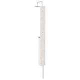 Outdoor Shower 246 cm Solid Pine Wood and Stainless Steel White 886353