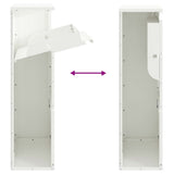 Parcel Drop Box with Storage White 44 x 22 x 82 cm Steel 874920