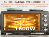 36L Small Oven with 2 Hot Plates, Countertop Toaster Oven, Grill, Roast, Bake, Boil, with Timer, T3398P344216