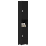 Bathroom Cabinet Set TULUM Black 37 x 31.5 x 203 cm 880352