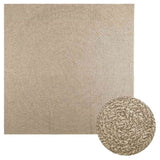 Rug ZIZUR Beige 240x240 cm Jute Look Indoor and Outdoor 4010412