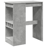 ZNTS Bar Table with Racks Concrete Grey 90x47.5x103.5 cm Engineered Wood 854340