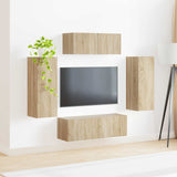TV Cabinet Set 4 pcs Sonoma Oak Engineered Wood 3409161