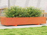 Garden Planter Wax Brown 110x40x26.5 cm Solid Wood Pine 847340