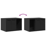 Cat Litter Box Enclosure Black 60x40x40 cm Engineered Wood 857725