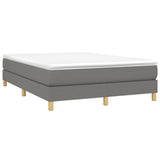 Box Spring Bed Frame Dark Grey Double Fabric 3121176