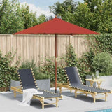 Garden Parasol with Wooden Pole 150x200 cm Terracotta 44538