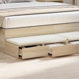 Bed Drawers Sonoma Oak 160 x 36.5 x 16.5 cm Engineered Wood 866973