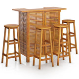 Garden Bar Set Natural wood Solid Acacia wood Standard Footrest 3116001
