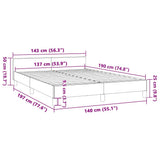 Bed Frame without Mattress Light Grey Full Fabric 347453