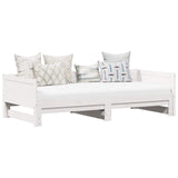Pull-out Day Bed White 180 x 200 cm Solid Pine Wood 8004796