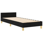 ZNTS Black Fabric Bed Frame 80x200 cm 3344608