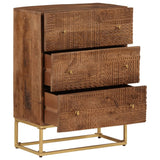 Chest of Drawers 55x30x76 cm Solid Wood Mango and Iron 371995