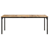 ZNTS Dining Table 200x100x76 cm Rough Mango Wood 321976