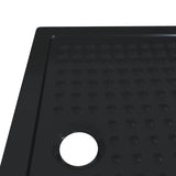 Shower Base Tray with Dots 100 x 70 x 4 cm ABS Black 42033514