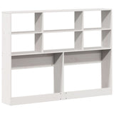 Headboard with Storage White 140 cm Solid Wood Pine 855661
