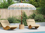 Balinese Parasol Cream 190 x 190 x 260 cm Cotton and solid wood 42006452