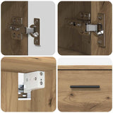 Bathroom Furniture Set with Drawer with Shelf 2 pcs Artisan Oak 3393022