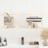 Wall Mirror with LED Lights 30x80 cm Glass Rectangle 3189150