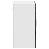 Kitchen Wall Cabinet with Glass Door Porto Smoked Oak 854092