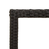 Garden Table with Acacia Wood Top Black 190x90x75 cm Poly Rattan 365541