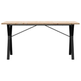 Dining Table Y-Frame 140x80x75.5 cm Solid Wood Pine and Steel 3282786