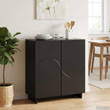 Sideboard Black 67 x 34.5 x 75 cm Engineered Wood 8011532