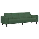 Fabric Sofa with Cushion Dark Green 208 cm Corduroy fabric 3335105
