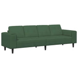 Sofa with Cushion Dark Green 250 x 77 x 76 cm Corduroy Fabric 3335105