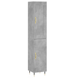 Highboard Concrete Grey 34.5x34x180 cm Engineered Wood 3200117