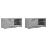 TV Cabinets 2 pcs Concrete Grey 80x35x36.5 cm Engineered Wood 811475