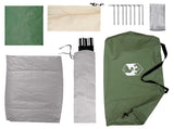 Camping Tent with Roof Green 2-Person Polyester and Steel 42028642