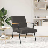 Armchair Dark Grey 59 x 75 x 78 cm Curly Wool-like Fabric 42017701