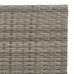 ZNTS 3 Piece Folding Bistro Set Grey Poly Rattan 319991