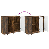 Sideboard Smoked Oak 89 x 34.5 x 77 cm Engineered Wood 895800