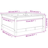 Garden Planter White 82.5x82.5x39 cm Solid Wood Pine 825297