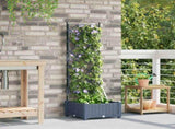 Garden Planter LiGht Grey 40 x 40 x 125.5 cm PP 42002881