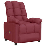 Massage Chair Wine Red Fabric 289809