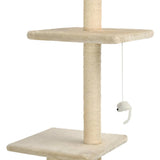 Cat Tree with Sisal Scratching Posts 260 cm Beige 170534