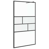 Walk-in Shower Wall Black 115 x 195 x 0.5 cm 42025250