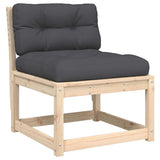 6 Piece Garden Sofa Set with Cushions Solid Wood Pine 3217040
