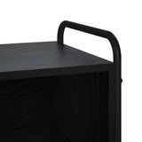TV Cabinet 80 x 39.5 x 50 cm Black Oak Engineered Wood 8013752