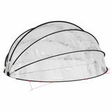 Pool Dome Folding Manual Transparent 546 x 516 x 250 cm PVC 42001129