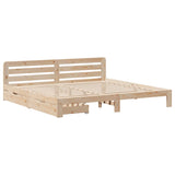 Bed Frame without Mattress 200x200 cm Solid Wood Pine 3309857
