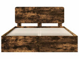 Bed Frame Smoked Oak 120 x 200 cm Solid Pine Wood 3412510