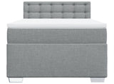 Box Spring Bed with Mattress Light Grey 90x200 cm Fabric 3285785