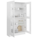 802765 Vitrine Cabinet High Gloss White 82,5x30,5x150 cm Engineered Wood