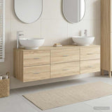 Bathroom Furniture Set 3 pcs Sonoma Oak 49.5 x 44.5 x 65 cm 3405893